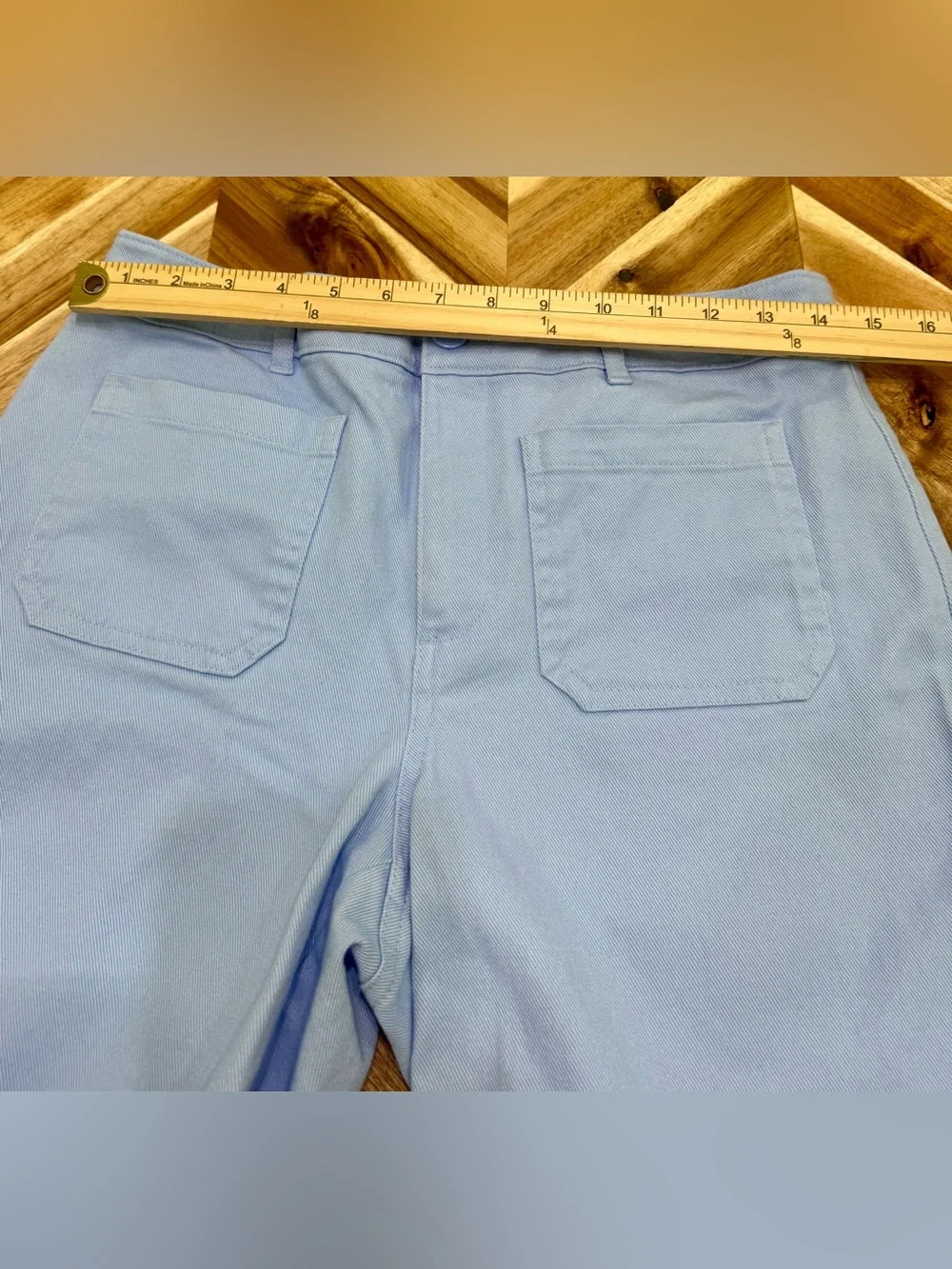 LOFT Palmer Light Blue Wide Leg Pants - Picture 4 of 5